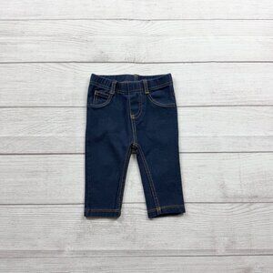 First Impressions Baby Dark Wash Pants Pull-On Jeans Blue 3-6 Months
